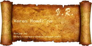 Veres Romána névjegykártya