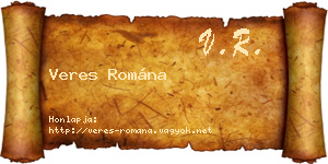 Veres Romána névjegykártya