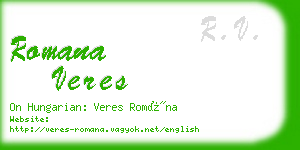 romana veres business card